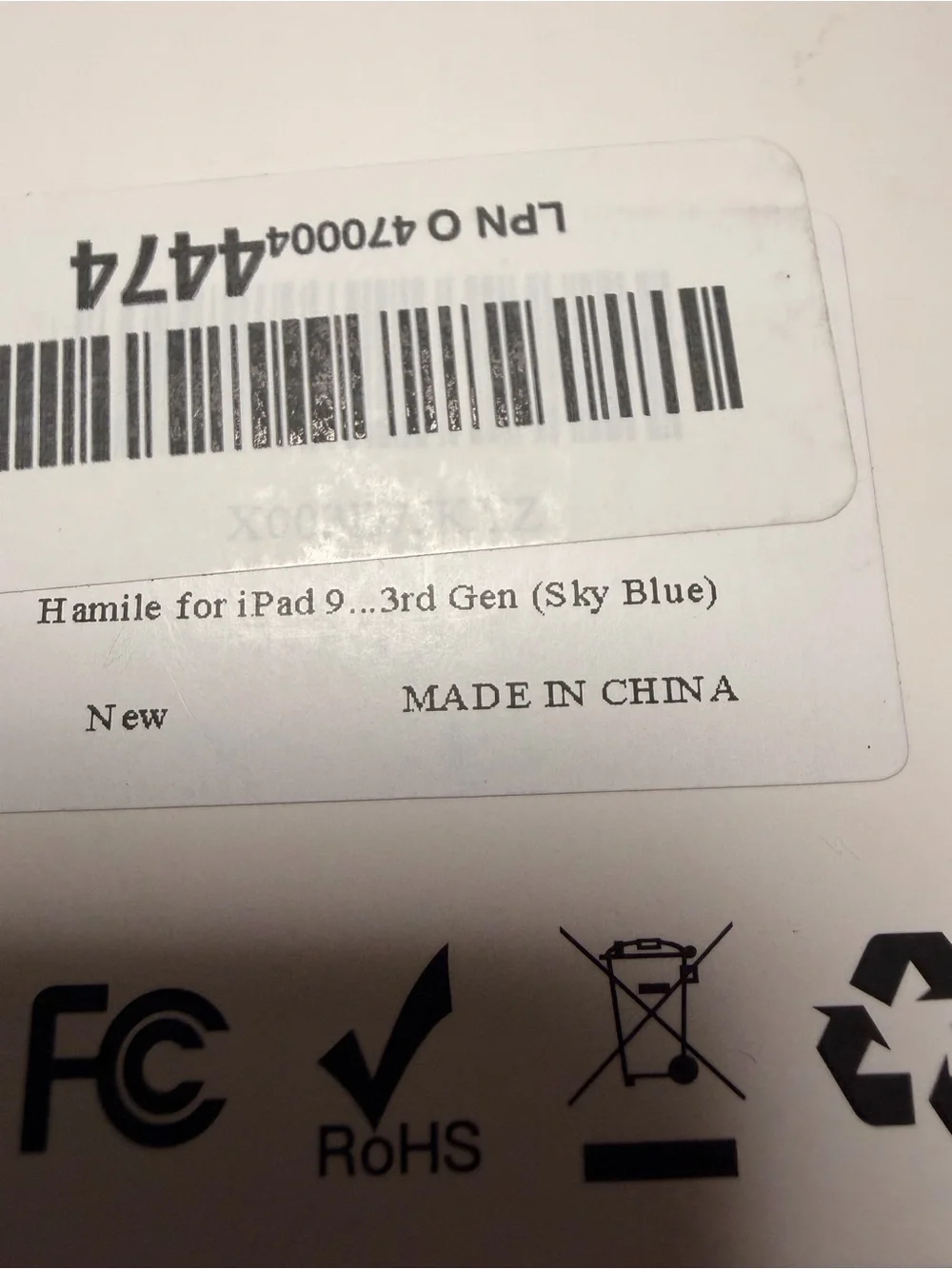 Light Blue Hamile Bluetooth Keyboard Case For IPad 9- (Open Box)